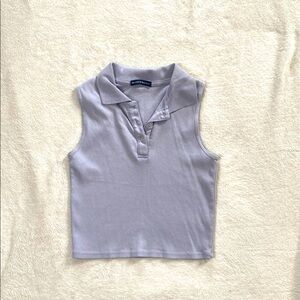 Brandy Melville Sleeveless Polo Top